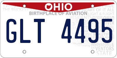 OH license plate GLT4495