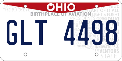 OH license plate GLT4498
