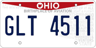 OH license plate GLT4511