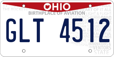 OH license plate GLT4512