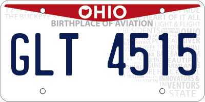 OH license plate GLT4515