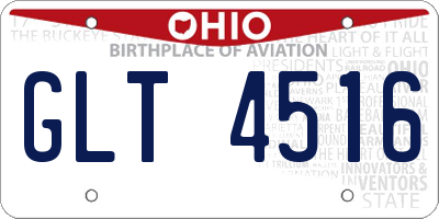 OH license plate GLT4516