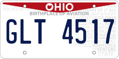 OH license plate GLT4517