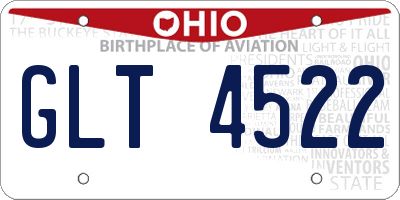 OH license plate GLT4522