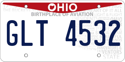 OH license plate GLT4532