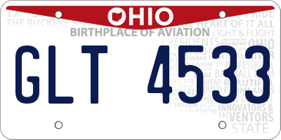 OH license plate GLT4533