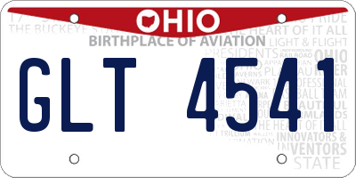 OH license plate GLT4541