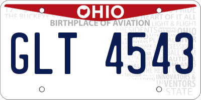 OH license plate GLT4543