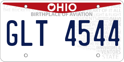 OH license plate GLT4544