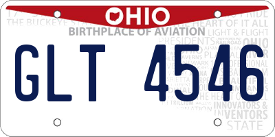 OH license plate GLT4546