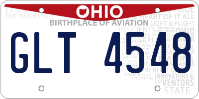 OH license plate GLT4548