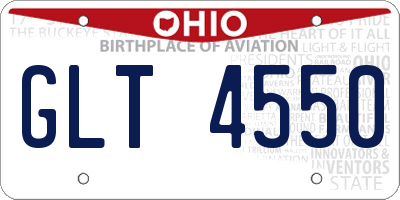 OH license plate GLT4550