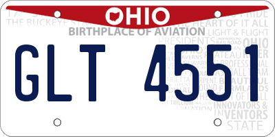 OH license plate GLT4551