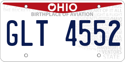 OH license plate GLT4552