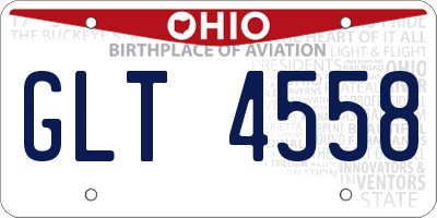 OH license plate GLT4558