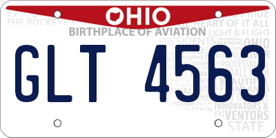 OH license plate GLT4563