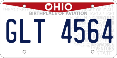 OH license plate GLT4564