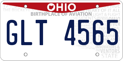 OH license plate GLT4565