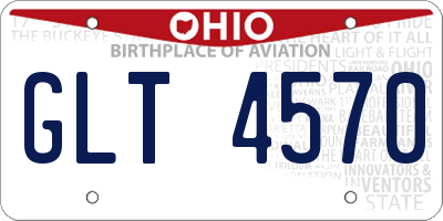 OH license plate GLT4570