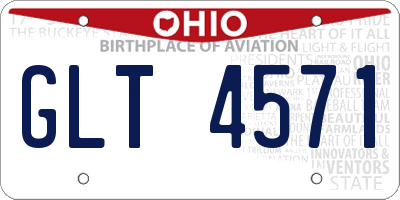 OH license plate GLT4571