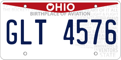 OH license plate GLT4576