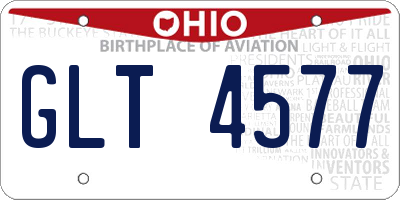 OH license plate GLT4577