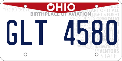 OH license plate GLT4580
