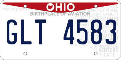 OH license plate GLT4583