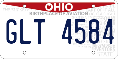 OH license plate GLT4584