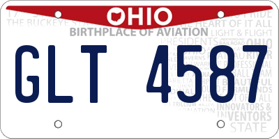 OH license plate GLT4587