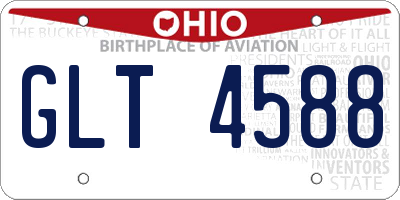 OH license plate GLT4588