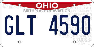 OH license plate GLT4590