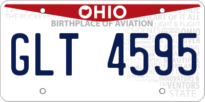 OH license plate GLT4595