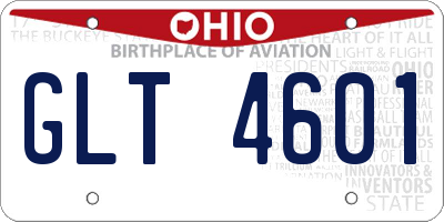 OH license plate GLT4601