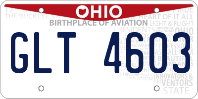 OH license plate GLT4603