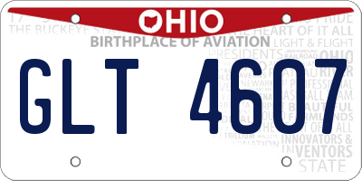 OH license plate GLT4607