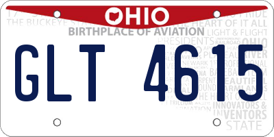 OH license plate GLT4615