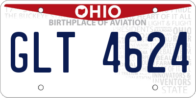 OH license plate GLT4624