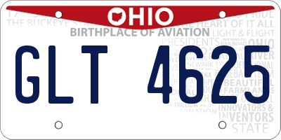 OH license plate GLT4625