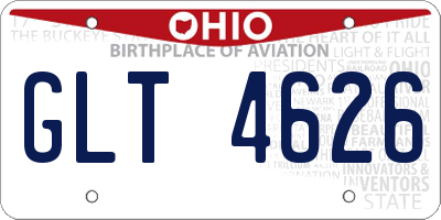 OH license plate GLT4626