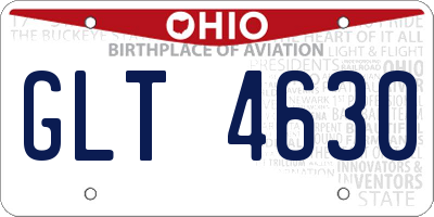 OH license plate GLT4630