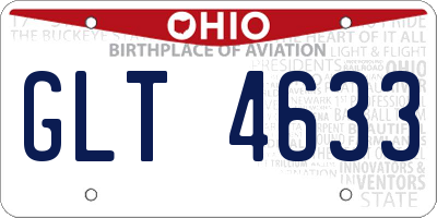 OH license plate GLT4633