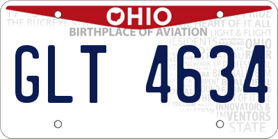 OH license plate GLT4634