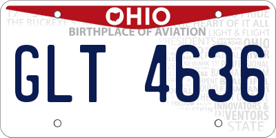 OH license plate GLT4636