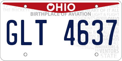 OH license plate GLT4637