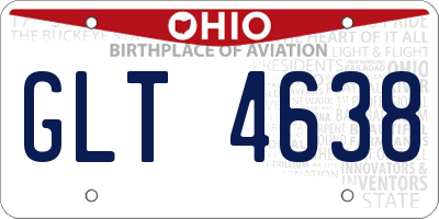 OH license plate GLT4638