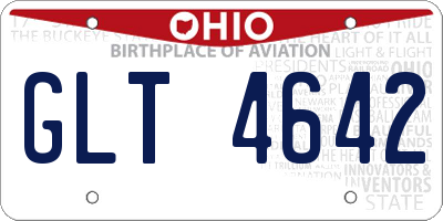 OH license plate GLT4642
