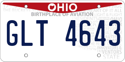 OH license plate GLT4643