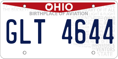 OH license plate GLT4644
