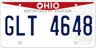 OH license plate GLT4648